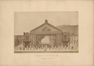 Johannes Bernhard, Passionsspiel von Ober-Ammergau - Proscenium mit Chor, 1880, Silbergelatinea ...