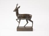 Franz Barwig d. Ä., Rehbock, um 1909, Bronze, patiniert, 41,5 × 7,5 × 27 cm, Belvedere, Wien, I ...