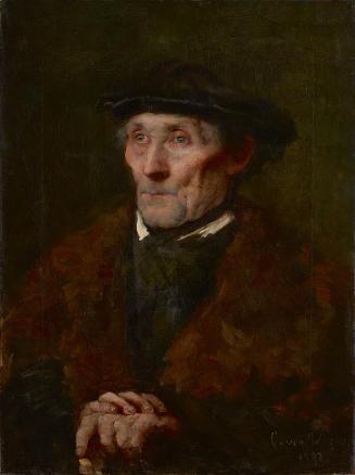 Clementine von Wagner, Bildnis eines alten Mannes, 1898, Öl auf Leinwand, 65,5 x 49,5 cm, Belve ...