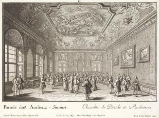 Salomon Kleiner, Audienzsaal, 1733, Radierung, Druck in Schwarz auf Papier, Dauerleihgabe aus P ...