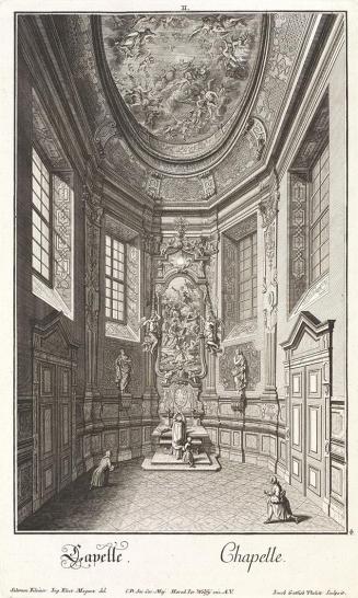 Salomon Kleiner, Schlosskapelle, 1733, Radierung, Druck in Schwarz auf Papier, Dauerleihgabe au ...