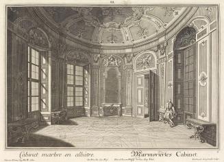 Salomon Kleiner, Marmorkabinett, 1734, Radierung, Druck in Schwarz auf Papier, Dauerleihgabe au ...