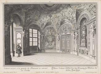 Salomon Kleiner, Offenes Kabinett im Nordwestturm, 1735, Radierung, Druck in Schwarz auf Papier ...