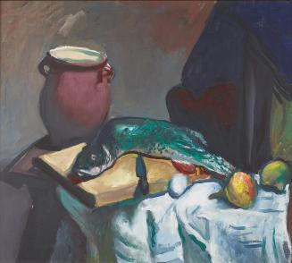 Josef Dobrowsky, Stillleben mit Fisch, 1944, Öl auf Leinwand, 75 x 85 cm, Belvedere, Wien, Inv. ...