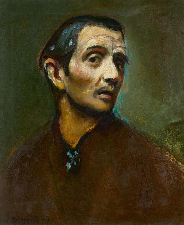 Josef Dobrowsky, Selbstporträt, 1947, Öl auf Leinwand, 60 x 50 cm, Belvedere, Wien, Inv.-Nr. 59 ...
