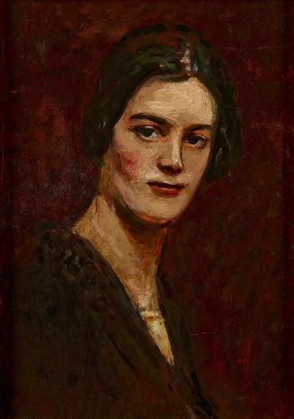 Josef Dobrowsky, Frauenbildnis, 1926, Öl auf Karton, 57,5 x 41 cm, Belvedere, Wien, Inv.-Nr. 89 ...