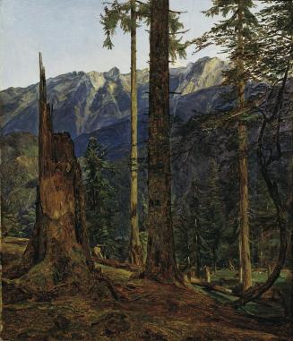 Ferdinand Georg Waldmüller, Das Höllengebirge bei Ischl, 1834, Öl auf Holz, 33 x 25 cm, Belvede ...