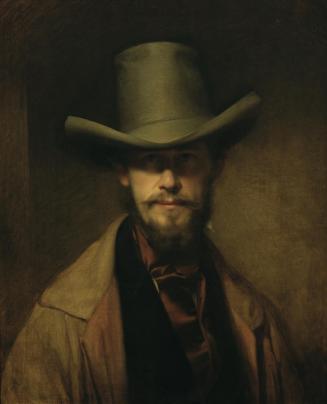 Franz Eybl, Selbstporträt mit Hut, um 1840, Öl auf Leinwand, 70 × 56 cm, Belvedere, Wien, Inv.- ...