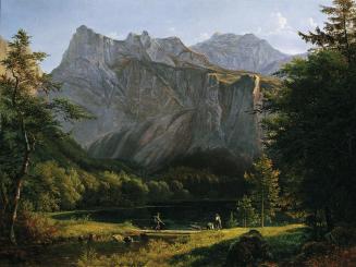 Josef Feid, Der hintere Langbathsee, 1834, Öl auf Holz, 33,5 x 45 cm, Belvedere, Wien, Inv.-Nr. ...