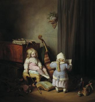 Josef Danhauser, Die kleinen Virtuosen, 1843, Öl auf Karton, 40 x 36 cm, Belvedere, Wien, Inv.- ...