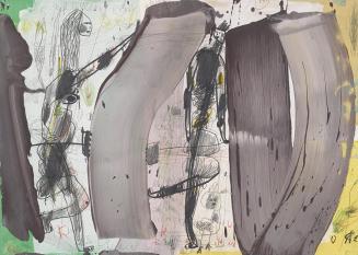 Mario Dalpra, Indien 2001, 2001, Mischtechnik auf Papier, 49,5 × 69 cm, Belvedere, Wien, Inv.-N ...