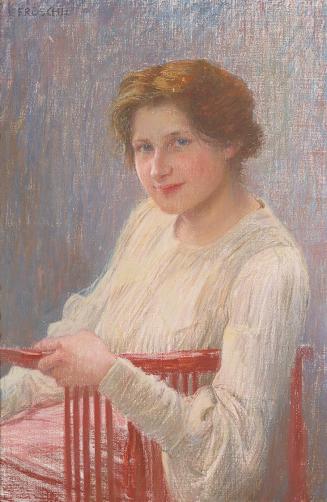 Carl Fröschl, Bildnisstudie, um 1902, Gouache, Pastell auf Leinwand, 72 × 48,5 cm, Belvedere, W ...