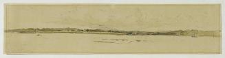 Joseph Selleny, Die Reede von Point de Galle auf Ceylon (Sri Lanka), 1858, Bleistift, Aquarell  ...