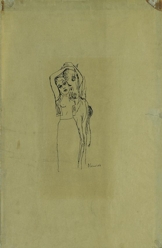 Arnulf Neuwirth, Mädchen mit Pferd, 1932, Tusche auf Papier, 39,5 x 24,5 cm, Belvedere, Wien, I ...