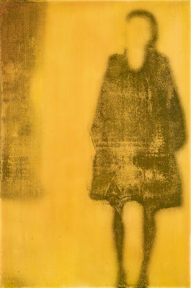Eva Schlegel, Selbstportrait, 1999, Öl, Lack auf Kreidegrund, ungerahmt: 30 × 20 × 4 cm, Schenk ...