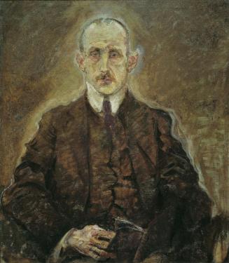Max Oppenheimer, Brustbild Ernst Koessler, 1911, Öl auf Leinwand, 86,5 x 75 cm, Belvedere, Wien ...