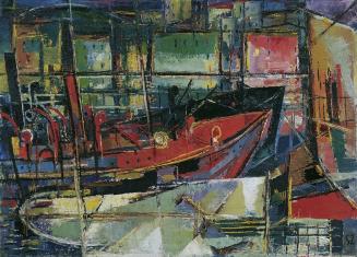 Rudolf Szyszkowitz, Hafen von Neapel, um 1955, Öl auf Leinwand, 75 x 103 cm, Belvedere, Wien, I ...