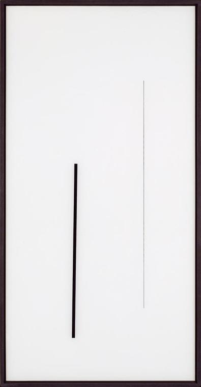Florian Pumhösl, Modernologie 21, 2007, Kunstharzlack hinter Glas, Rahmenmaße: 75,5 × 39 × 3,5  ...