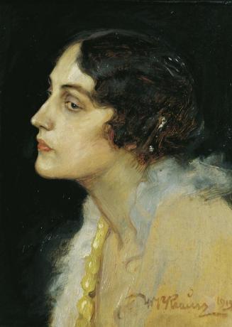 Wilhelm Victor Krausz, Damenbildnis, 1913, Öl auf Karton, 51,5 x 38 cm, Belvedere, Wien, Inv.-N ...