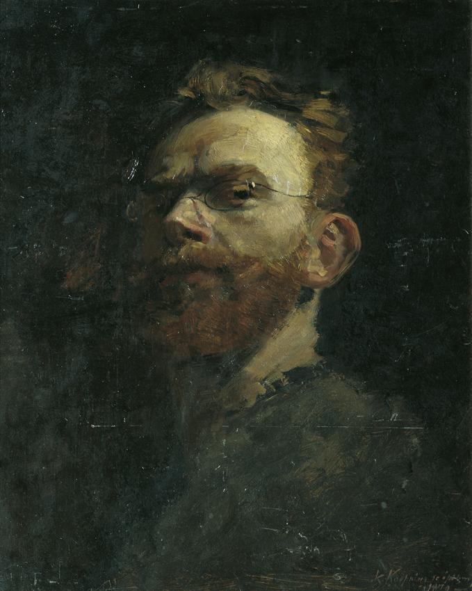 Karl Köpping, Selbstbildnis, 1879, Öl auf Holz, 51 x 41 cm, Belvedere, Wien, Inv.-Nr. 482