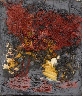 Josef Danner, Ohne Titel, 1986, Öl auf Leinwand, 38 × 34 × 6 cm, Schenkung Sammlung Ploner, Bel ...