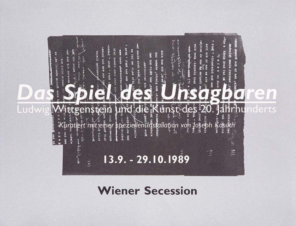 Joseph Kosuth, Das Spiel des Unsagbaren, 1989, Siebdruck auf Papier, Blattmaße: 50 × 65,5 cm, S ...