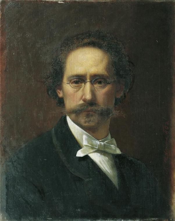 Josef Matthäus Aigner, Selbstporträt, 1863, Öl auf Leinwand, 58 x 46 cm, Belvedere, Wien, Inv.- ...