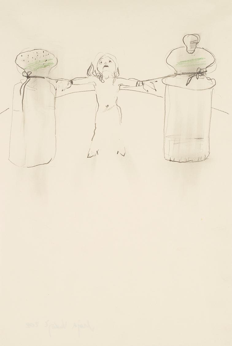 Maja Vukoje, Ohne Titel, 2001, Bleistift auf Papier, 29 × 19 cm, Schenkung Sammlung Ploner, Bel ...