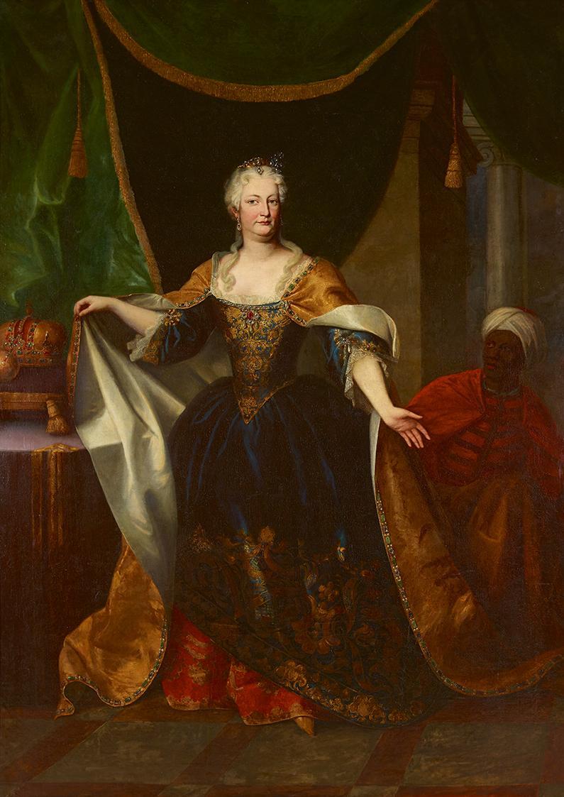 Johann Gottfried Auerbach, Elisabeth Christine von Braunschweig-Wolfenbüttel,  um 1730, Öl auf  ...