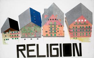 Siggi Hofer, Religion, 2010, Buntstift, Ölkreide, Tusche auf Papier, 150 × 238 cm, Belvedere, W ...