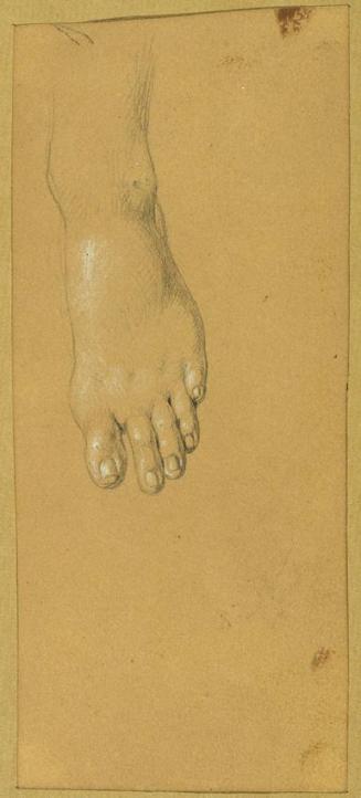 Johann Peter Krafft, Fußstudie zu "Rüdiger und Angelika", um 1842, Bleistift auf Papier, Blattm ...