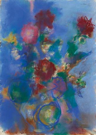 Gerhart Frankl, Blumenstrauß in italienischem Krug, 1961, Pastell und Gouache auf Papier, 56 ×  ...