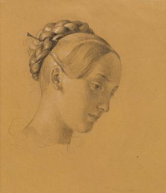 Johann Peter Krafft, Julie Krafft (Studie zu "Hermann und Dorothea im Weinberg"), vor 1840, Ble ...