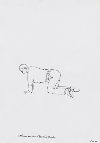 Erwin Wurm, Seien Sie ein Hund für eine Minute, 2003, Faserschreiber auf Papier, 30 × 21,2 cm,  ...