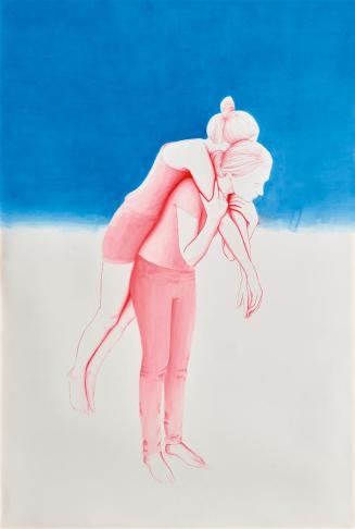 Ulrike Lienbacher, Ohne Titel, 2015, Tusche auf Papier, 212 × 142 cm, Belvedere, Wien, Inv.-Nr. ...