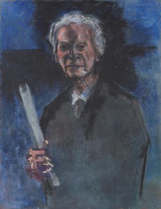 Gerhart Frankl, Studie II für das Porträt B. Russel, 1961, Öl und Pastell auf Leinwand, 81,5 ×  ...