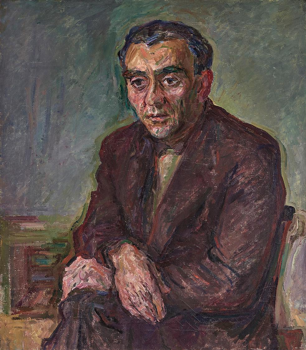 Gerhart Frankl, Porträt Mr. M. Haigue, 1950–1951, Tempera und Öl auf Leinwand, 80,5 × 70 cm, Sc ...