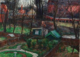 Gerhart Frankl, Gärten und Häuser V, 1946, Tempera und Öl auf Leinwand, 55,5 × 76,5 cm, Schenku ...