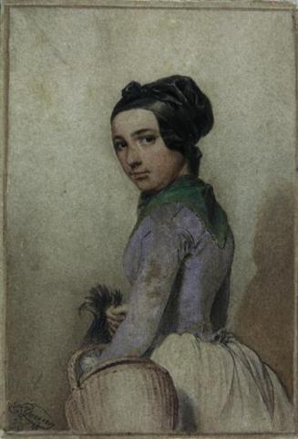 Edward Young, Jungfer Lisi, 1846, Aquarell auf Karton, 12 × 8,5 cm, Belvedere, Wien, Inv.-Nr. 6 ...