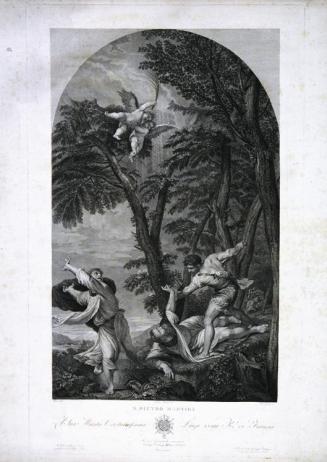 Felice Zuliani, nach Tiziano Vecellio, "S. Pietro Martire", Kupferstich, Platte: 81 x 49 cm, Bl ...