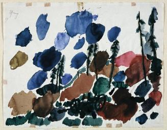 Gustav Hessing, Landschaft, 1959, Aquarell auf Papier, 37,5 x 48 cm, Belvedere, Wien, Inv.-Nr.  ...