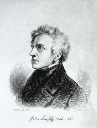 Franz Xaver Stöber (Stecher nach) Josef Danhauser, Der Maler Johann Peter Krafft (1780–1856), 1 ...