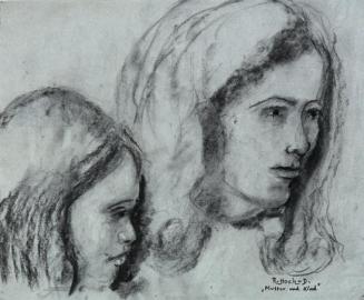 Roberta Hoch-Deutschmann, Mutter und Kind, Kohle auf Papier, 30,4 x 37 cm, Belvedere, Wien, Inv ...