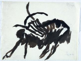 Gustav Hessing, Ziege, 1956, Wasserfarbe auf Papier, 21 x 28,5 cm, Belvedere, Wien, Inv.-Nr. 88 ...