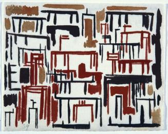 Gustav Hessing, Geometrische Komposition, 1940, Deckfarben auf Papier, 18,5 x 24 cm, Belvedere, ...