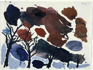 Gustav Hessing, Wienerwald, 1960, Deckfarben auf Papier, 24 x 32 cm, Belvedere, Wien, Inv.-Nr.  ...