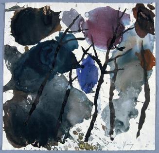 Gustav Hessing, Waldstudie, 1965, Deckfarben auf Papier, 32,5 x 34,5 cm, Belvedere, Wien, Inv.- ...