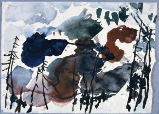 Gustav Hessing, Wienerwald, 1950, Deckfarben auf Papier, 30,5 x 41,5 cm, Belvedere, Wien, Inv.- ...