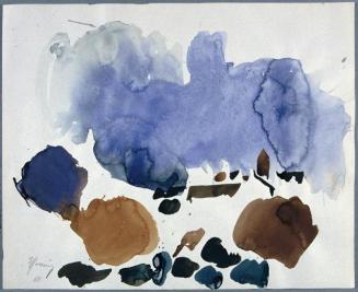 Gustav Hessing, Long Island, 1965, Deckfarben auf Papier, 35,5 x 43 cm, Belvedere, Wien, Inv.-N ...
