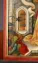 Meister des Friedrichsaltars, Der Engel bei der gefangenen hl. Katharina, um 1440/1450, Malerei ...
